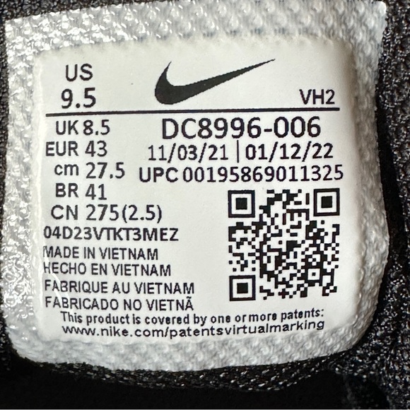 Nike Zoom Span V4.0 Men’s 9.5 EU43 Black DC8996-006 - Picture 6 of 10